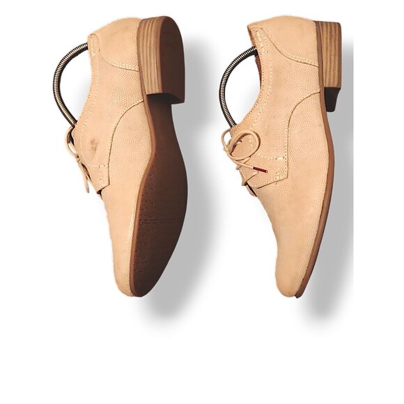 Tamaris shoes Lace Up Leather Beige Women’s 40 (US 9) Flats MINT Germany - Picture 2 of 6